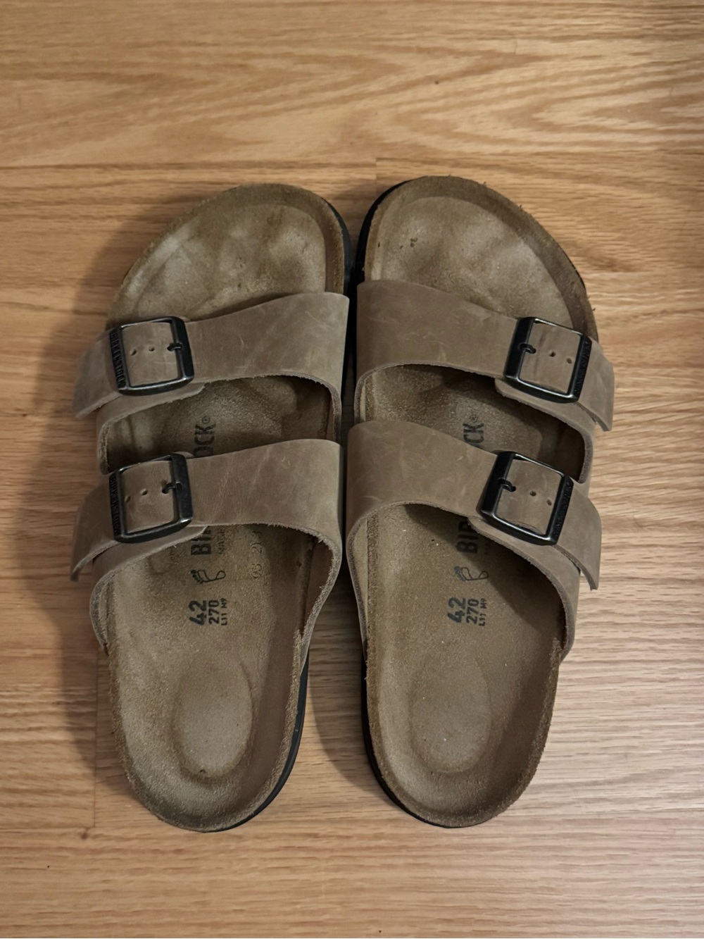 Birkenstock Arizona Crosstown Oiled Leather Sandal - Tobacco Brown